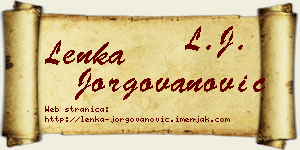 Lenka Jorgovanović vizit kartica